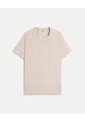 Camiseta Regular Fit Corte Angular  Para Hombre Café Atmos de Atmos