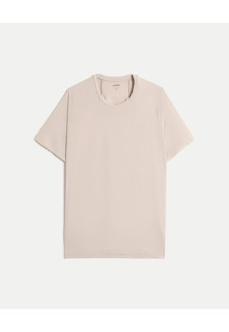 Camiseta Regular Fit Corte Angular  Para Hombre Café Atmos Atmos