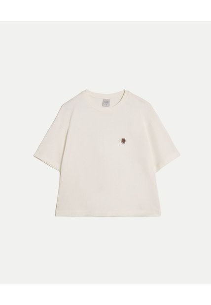 Camiseta Amplia Con Estampado Para Mujer  Deportiva  Color Blanco Marca Atmos