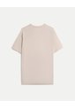 Camiseta Regular Fit Corte Angular  Para Hombre Café Atmos de Atmos