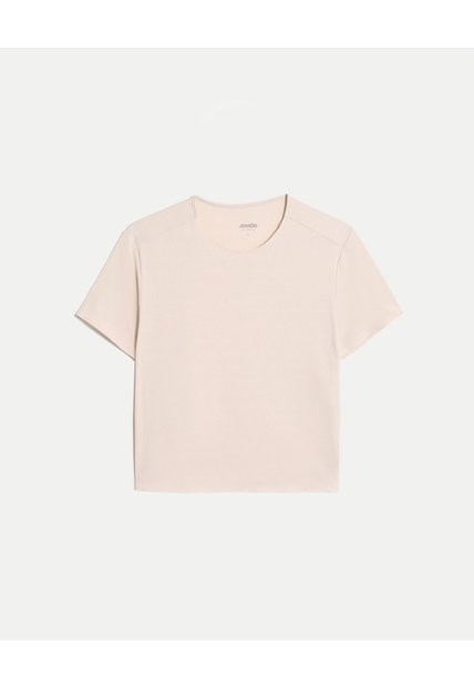 Camiseta Boxy Training Bonding Para Mujer  Deportiva  Color Café Marca Atmos