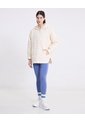 Chaqueta Acolchada Hoodie Funcional Para Mujer  Deportiva  Color Beige Marca Atmos de Atmos