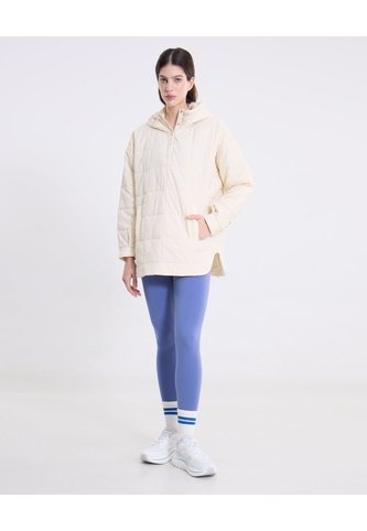 Chaqueta Acolchada Hoodie Funcional Para Mujer  Deportiva  Color Beige Marca Atmos Atmos