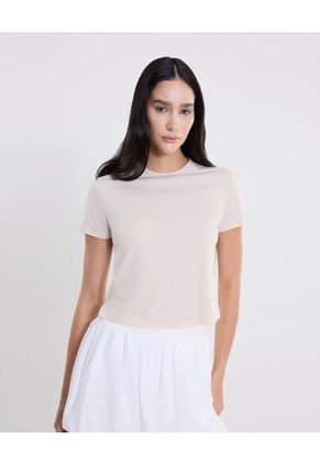 Camiseta Boxy Training Bonding Para Mujer  Deportiva  Color Café Marca Atmos