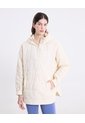 Chaqueta Acolchada Hoodie Funcional Para Mujer  Deportiva  Color Beige Marca Atmos de Atmos