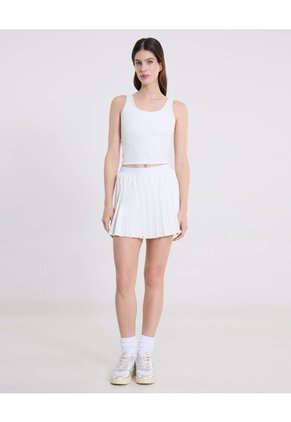 Camiseta Tank Top Aerius Skin Para Mujer Deportiva Color Blanco Marca Atmos