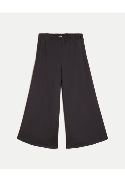Pantalón Amplio Microconfort Fluido Para Mujer  Deportiva  Color Negro Marca Atmos