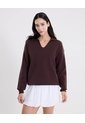 Saco Tejido Cuello V Estructurado  Para Mujer Crema Atmos de Atmos