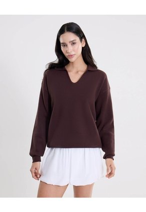 Saco Tejido Cuello V Estructurado  Para Mujer Crema Atmos