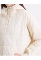 Chaqueta Acolchada Hoodie Funcional Para Mujer  Deportiva  Color Beige Marca Atmos de Atmos