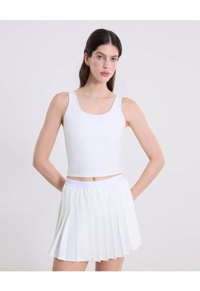 Camiseta Tank Top Aerius Skin Para Mujer Deportiva Color Blanco Marca Atmos