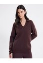 Saco Tejido Cuello V Estructurado  Para Mujer Crema Atmos de Atmos