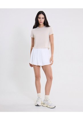 Camiseta Boxy Training Bonding Para Mujer  Deportiva  Color Café Marca Atmos