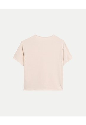 Camiseta Boxy Training Bonding Para Mujer  Deportiva  Color Café Marca Atmos