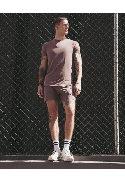 Short Con Bóxer Interno Y Cordón Ajustable  Para Hombre Lila Atmos