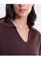 Saco Tejido Cuello V Estructurado  Para Mujer Crema Atmos de Atmos