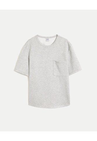 Camiseta Relaxed Fit Manga Corta Con Bolsillo  Para Hombre Gris Atmos Atmos