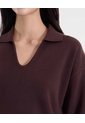 Saco Tejido Cuello V Estructurado  Para Mujer Crema Atmos de Atmos