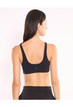 Top Fruncido En El Frente Para Mujer Negro Atmos