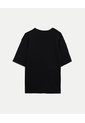Camiseta Relaxed Fit Manga Corta Con Bolsillo  Para Hombre Negro Atmos de Atmos
