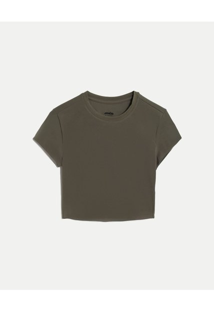 Camiseta Training Aerius Bonding Para Mujer  Deportiva  Color Verde Marca Atmos