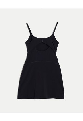 Vestido Con Abertura Posterior Para Mujer Deportiva Color Negro Marca Atmos