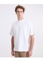 Camiseta Boxy Con Estampado Frontal  Para Hombre Blanco Atmos de Atmos