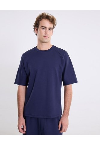 Camiseta Amplia Manga Ranglan Plush  Para Hombre Azul Atmos Atmos