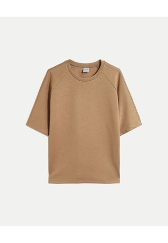 Camiseta Amplia Manga Ranglan Plush  Para Hombre Café Atmos Atmos