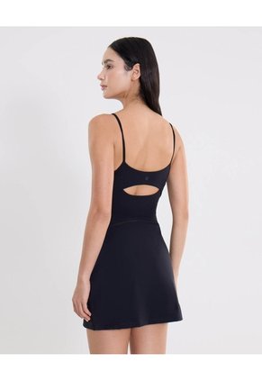 Vestido Con Abertura Posterior Para Mujer Deportiva Color Negro Marca Atmos