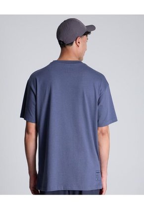 Camiseta Para Hombre Manga Corta Cuello Redondo Color Azul  Marca Atmos #32090175