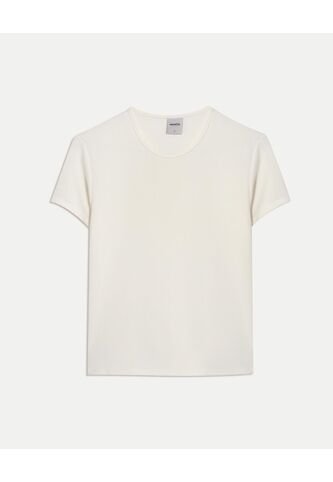 Camiseta  Para Mujer Manga Corta Cuello Redondo Color Blanco Marca Atmos #31090324 Atmos