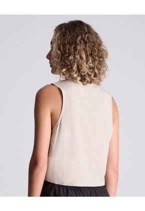 Camiseta Para Mujer Manga Sisa Cuello Redondo Color Beige Marca Atmos #31090182