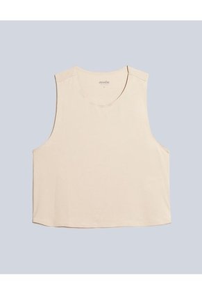 Camiseta Para Mujer Manga Sisa Cuello Redondo Color Beige Marca Atmos #31090182