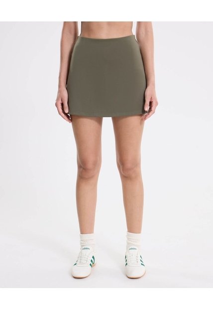Falda Aerius Con Biker Para Mujer  Deportiva  Color Verde Marca Atmos