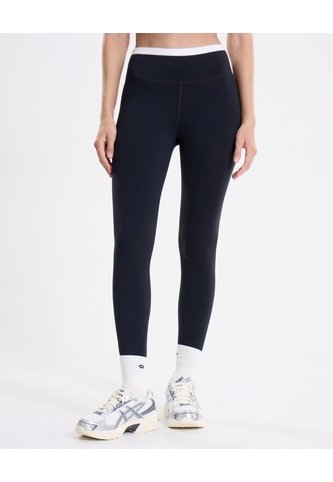 Leggins Regular Pretina Contraste  Para Mujer Negro Atmos Atmos