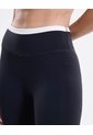Leggins Regular Pretina Contraste  Para Mujer Negro Atmos de Atmos