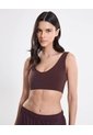 Top Soporte Medio Aerius Skin  Para Mujer Café Atmos de Atmos