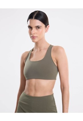 Top Soporte Alto Aerius Skin Para Mujer Verde Atmos