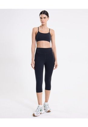 Leggins Capri Aerius Skin Ajuste Ligero  Para Mujer Negro Atmos