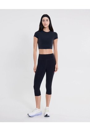 Leggins Capri Aerius Skin Ajuste Ligero  Para Mujer Negro Atmos