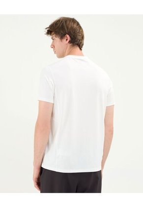 Camiseta Para Hombre Manga Corta Cuello Redondo Color Marfil Marca Atmos #32090011