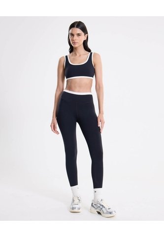 Top Soporte Medio Cortes Contraste  Para Mujer Negro Atmos Atmos