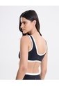 Top Soporte Medio Cortes Contraste  Para Mujer Negro Atmos de Atmos