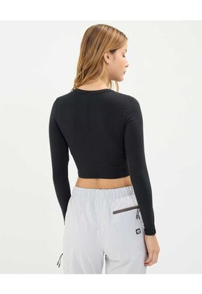 Camiseta Para Mujer Manga Larga Cuello Redondo Color Negro Marca Atmos #31090210