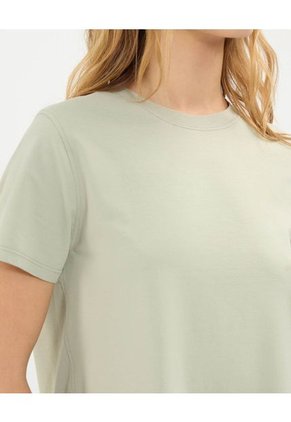 Camiseta Para Mujer Manga Corta Cuello Redondo Color Verde Marca Atmos #31090201