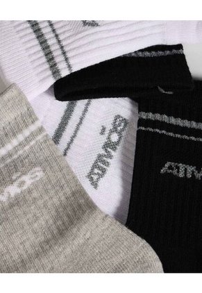 Pack X3 Medias Caña Media En Algodón X3 Para Mujer Gris Atmos