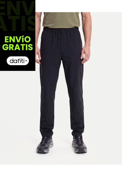 Pantalón Deportivo Pretina Ajustable  Para Hombre Negro Atmos