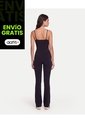Enterizo Largo De Tiras Aerius Skin  Para Mujer Negro Atmos de Atmos
