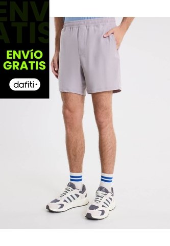 Bermuda Training 7 Pulgadas Con Biker Sabadel  Para Hombre Gris Atmos Atmos